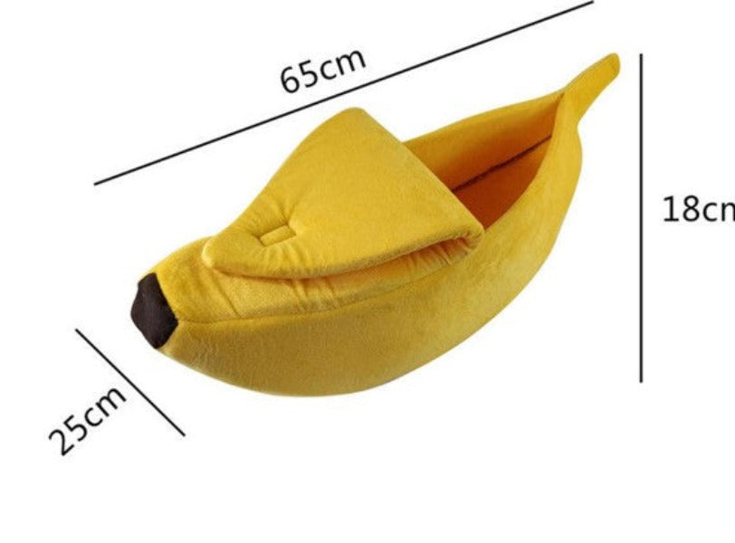 Cute Banana Shape Pet Bed Dog Cat Sleeping Nest