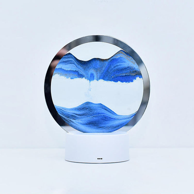 Sand Painting Lamp Remote Control Rgb Led Night Light Quicksand Table Desk