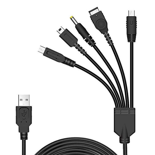 Gaming Consoles 1.2M Charging Cable 5 In Usb Charger Multi Function Game Cord Compatible For Nintendo Nds Lite / Wii New