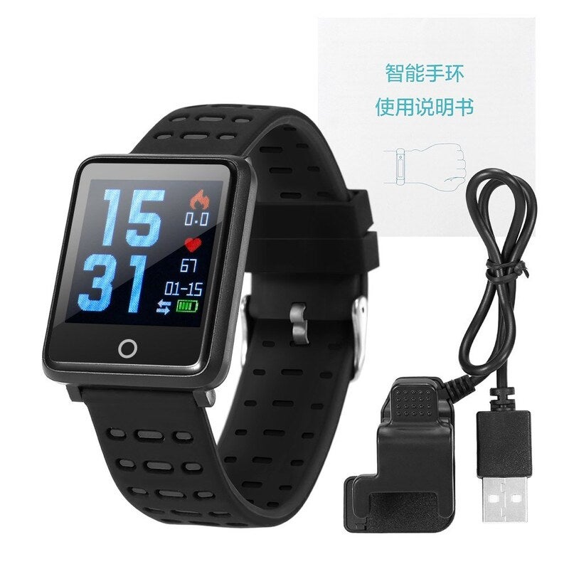 1.44 Inch Color Screen Smart Sport Bracelet Blood Pressure Heart Rate Monitor Fitness Activity Tracker Wristband Watch