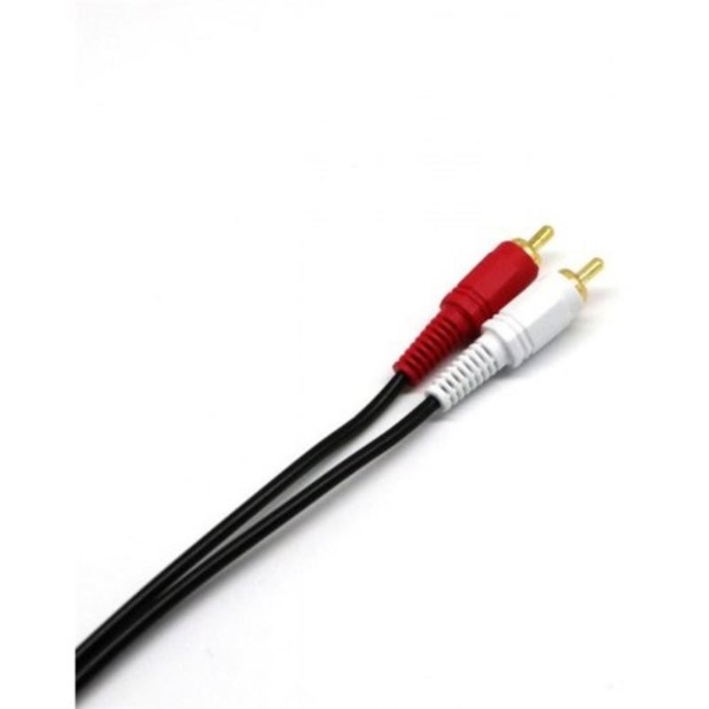 1.5M 3.5Mm Jack On Rca To Aux Connector Cables Black