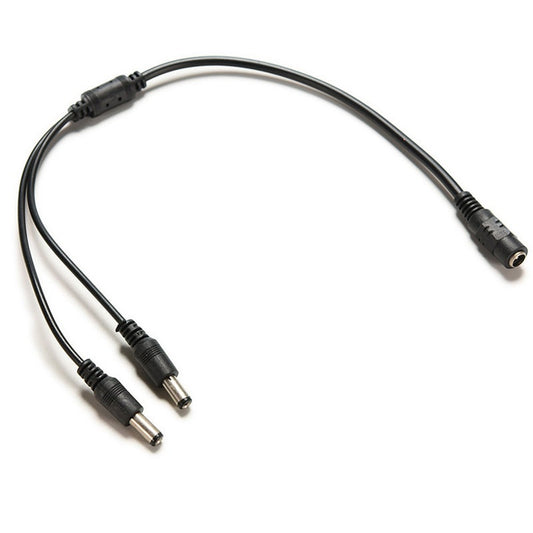 1 Female To 2 Male Dc 12V Power Supply Plug Connector Cable Y Splitter
