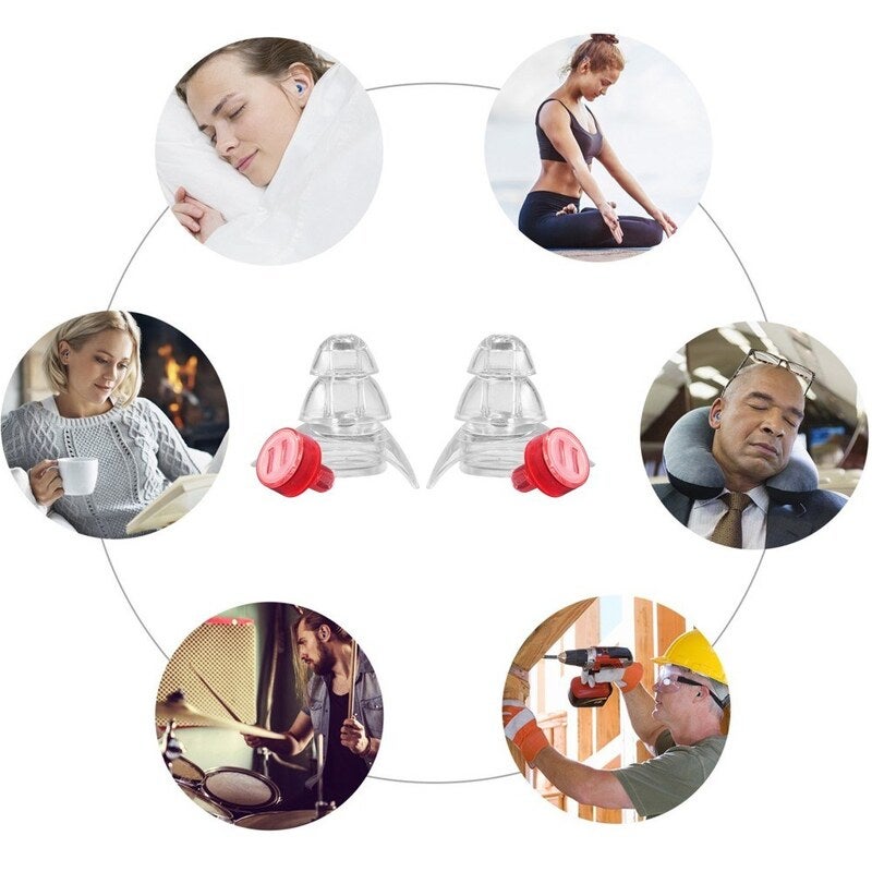 Noise Cancelling Ear Plugs Red2