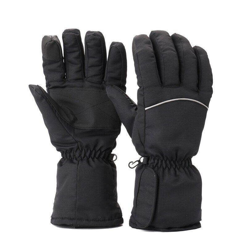 Winter Hand Warmer Cycling Motorcycle Bicycle Gloves Electric Thermal Battery Heated Black