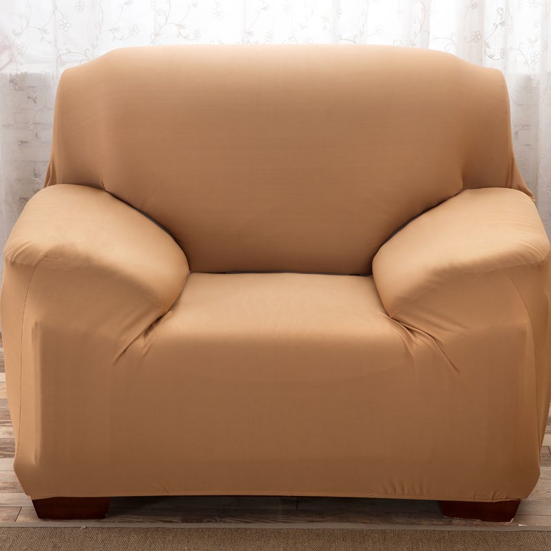 1 Seater High Stretch Sofa Cover Couch Lounge Protector Slipcovers Solid Colours