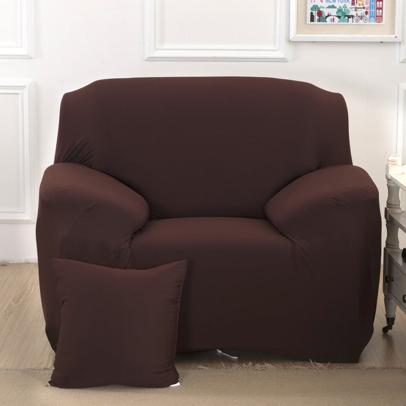 1 Seater High Stretch Sofa Cover Couch Lounge Protector Slipcovers Solid Colours