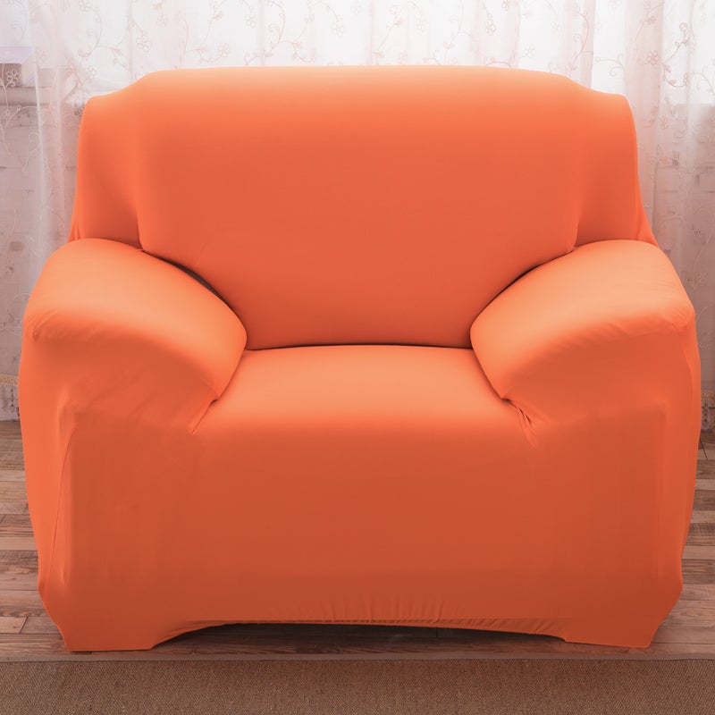 1 Seater High Stretch Sofa Cover Couch Lounge Protector Slipcovers Solid Colours