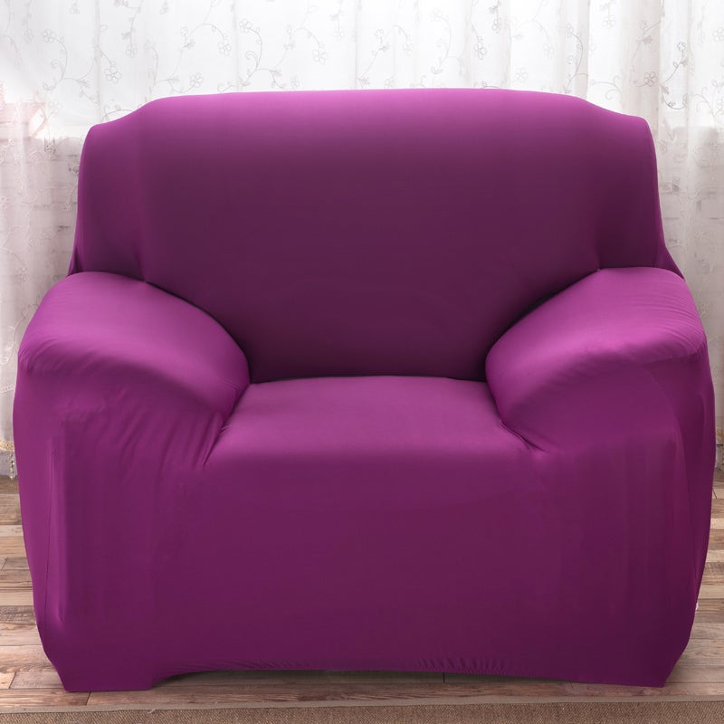 1 Seater High Stretch Sofa Cover Couch Lounge Protector Slipcovers Solid Colours