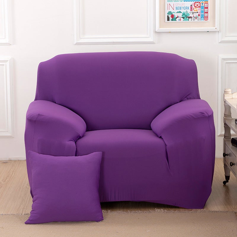 1 Seater High Stretch Sofa Cover Couch Lounge Protector Slipcovers Solid Colours