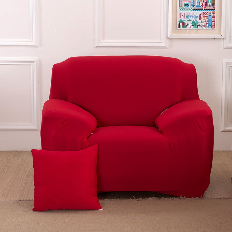 1 Seater High Stretch Sofa Cover Couch Lounge Protector Slipcovers Solid Colours