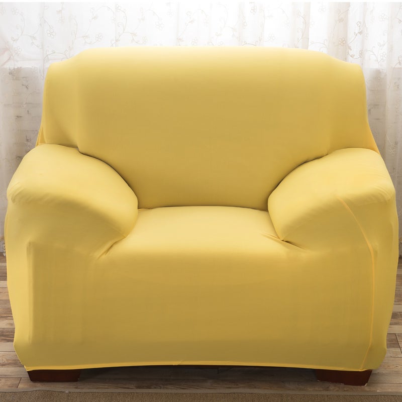1 Seater High Stretch Sofa Cover Couch Lounge Protector Slipcovers Solid Colours