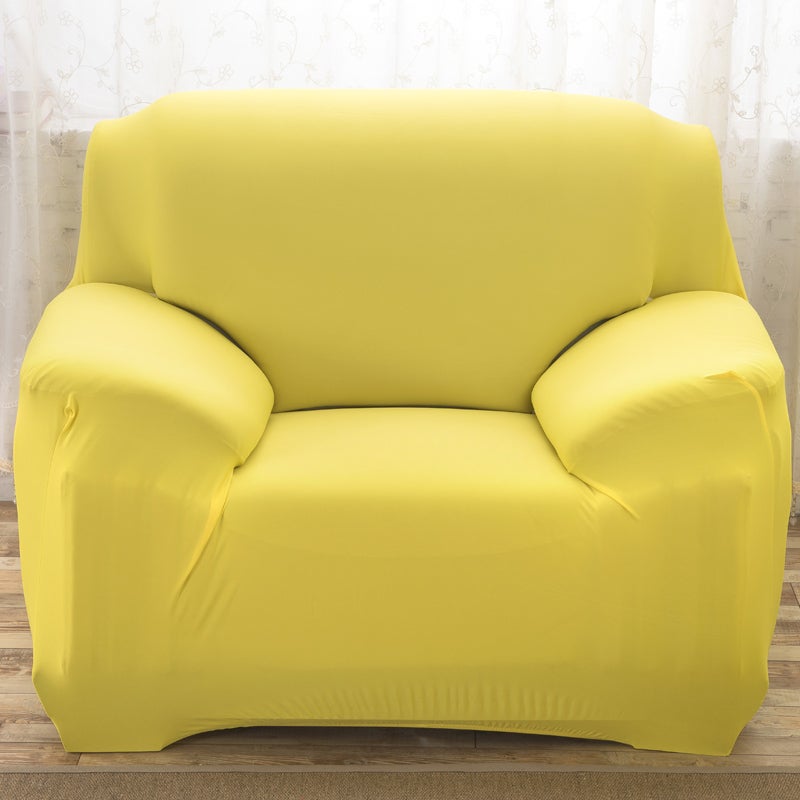 1 Seater High Stretch Sofa Cover Couch Lounge Protector Slipcovers Solid Colours