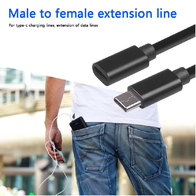 1.5M Type C Male To Female Extension Cable Usb Data Charging Connector Line