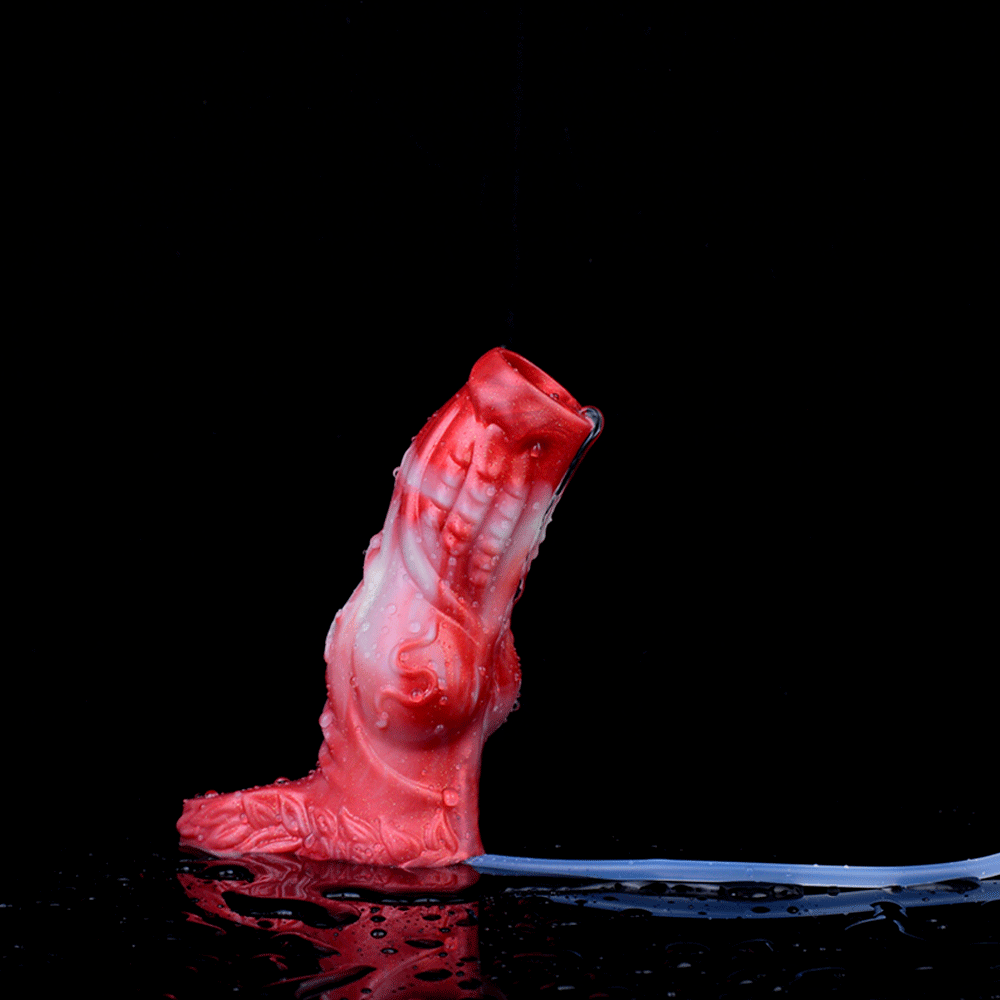 Theodore Textured Red Medium Squirting Penis Sleeve
