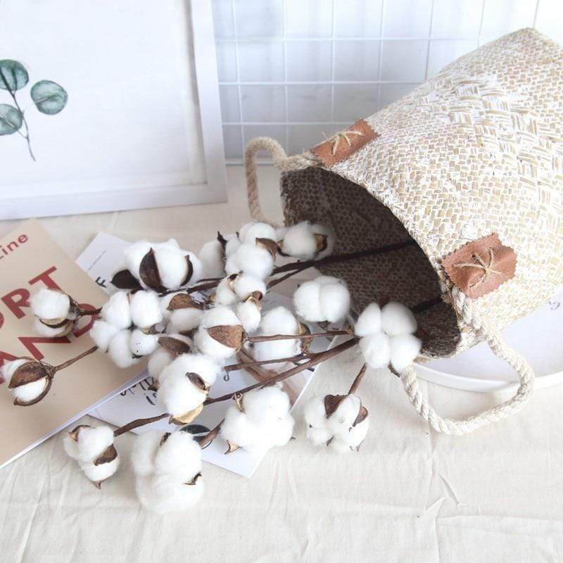 Cotton Branch Artificial Flowers Decor