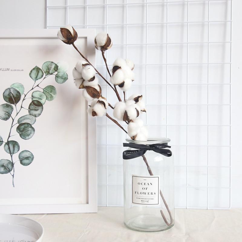 Cotton Branch Artificial Flowers Decor