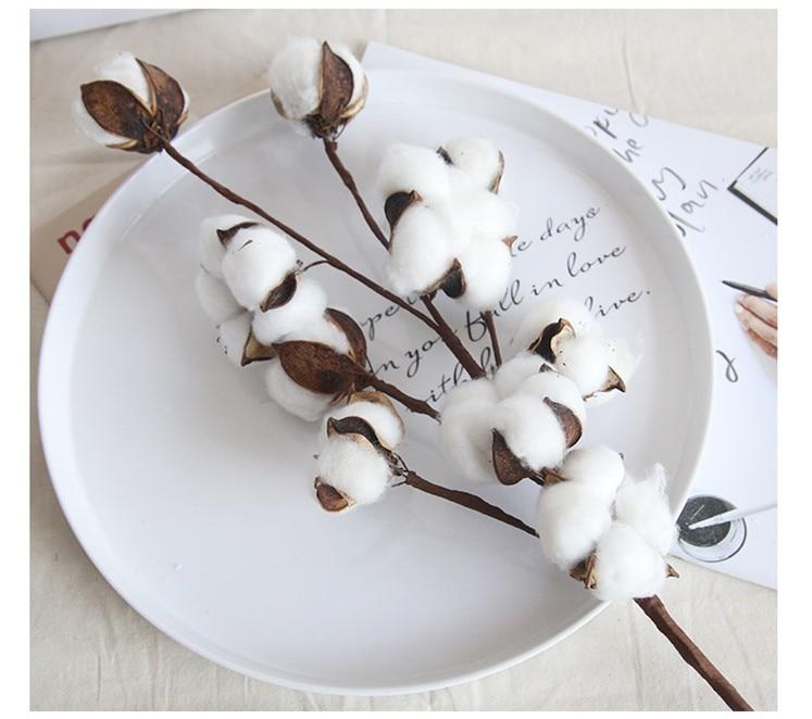 Cotton Branch Artificial Flowers Decor