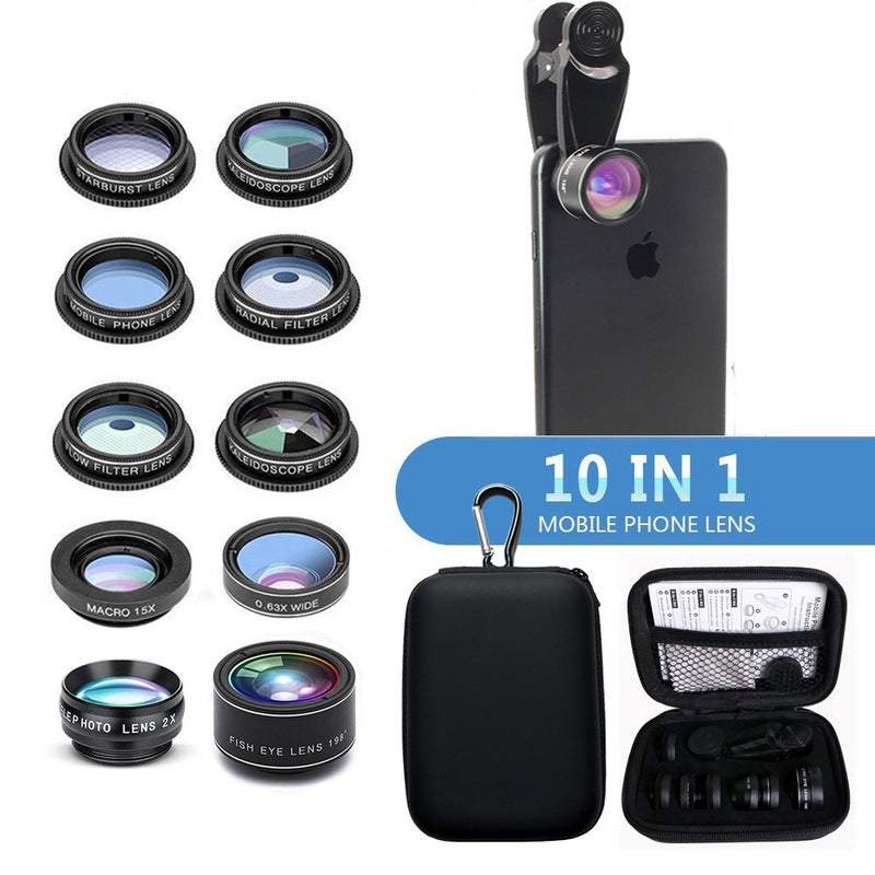 Camera Lenses 10 In Cell Phone Kit Wide Angle Macro