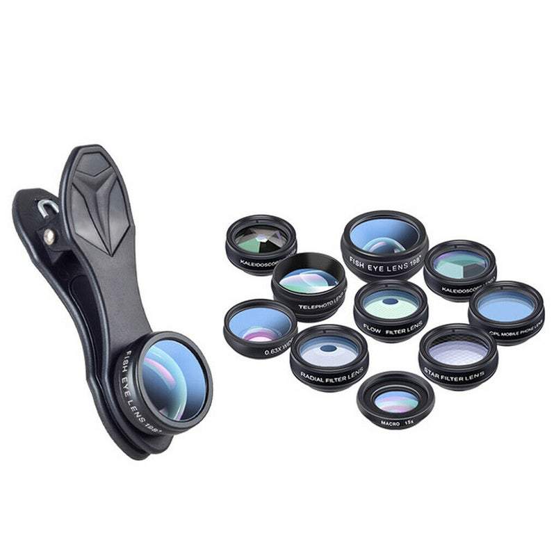 Camera Lenses 10 In Cell Phone Kit Wide Angle Macro