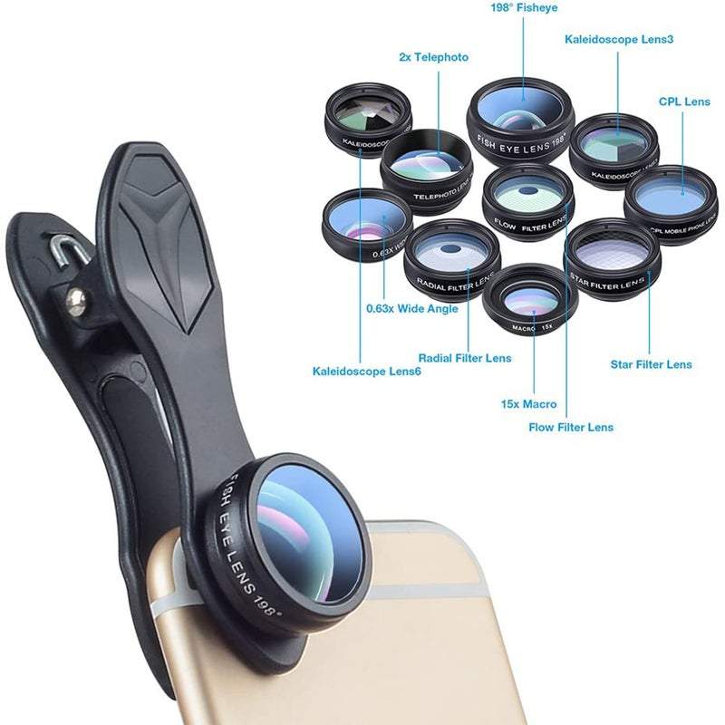 Camera Lenses 10 In Cell Phone Kit Wide Angle Macro