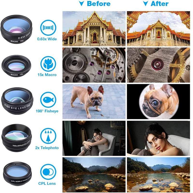 Camera Lenses 10 In Cell Phone Kit Wide Angle Macro