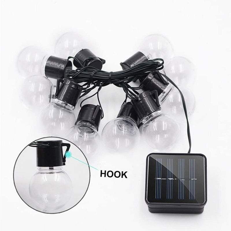 Strip Lights 10 Led Solar Powered Retro Style String Bulbs Decoration