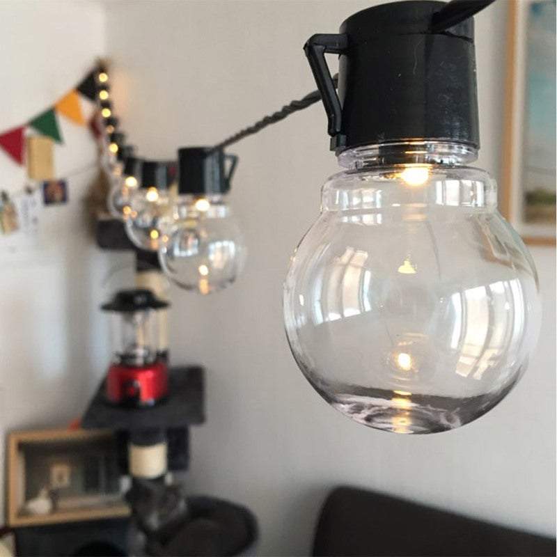 Strip Lights 10 Led Solar Powered Retro Style String Bulbs Decoration