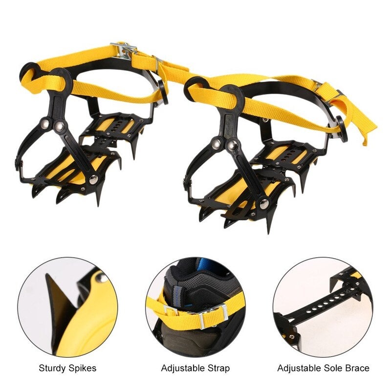 10 Teeth Mountaineering Snow Outdoor Climbing Anti-Slip Crampons Non-Slip Shoe Cover