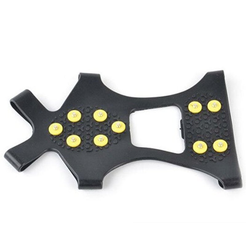 10 Tooth Simple Snow Anti Skid Shoe Cover Crampons Black L