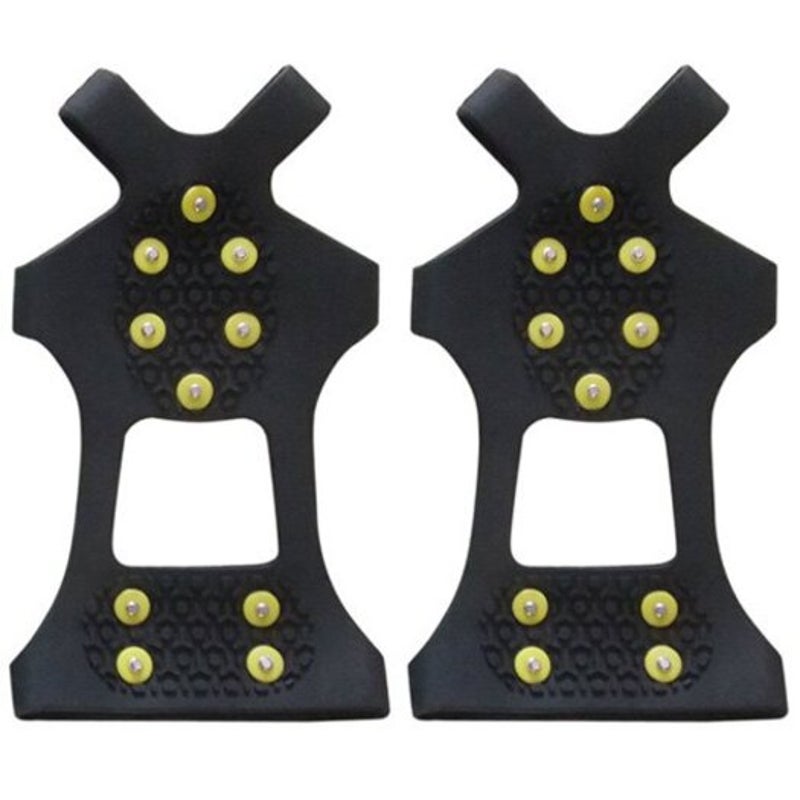 10 Tooth Simple Snow Anti Skid Shoe Cover Crampons Black L