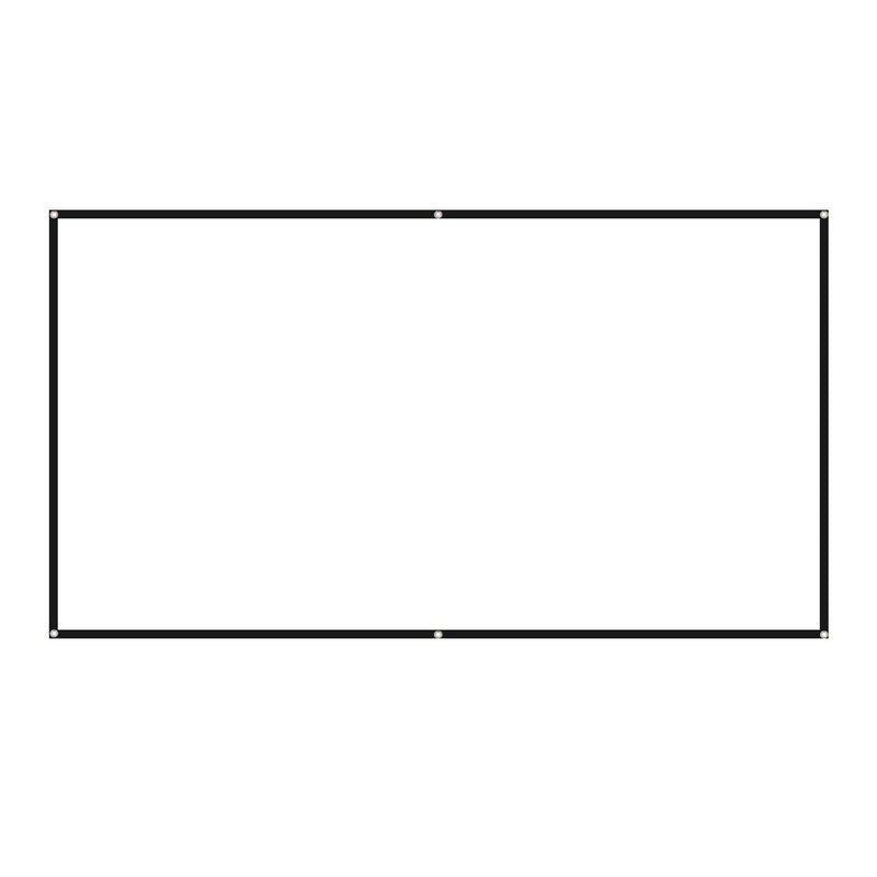 100 Inches Projector Screen Widescreen 16:9 Portable Projection Anti Crease Foldable Indoor Outdoor Movies For Office