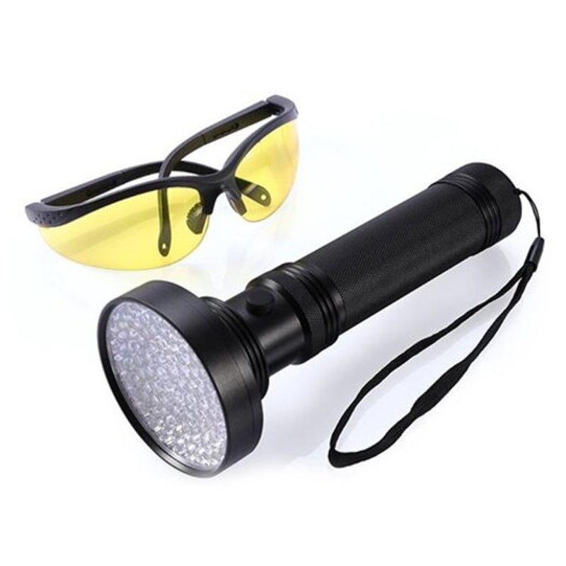 100 Led Uv Flashlight For Pet Urine Fluorescent Reagent Detection Black