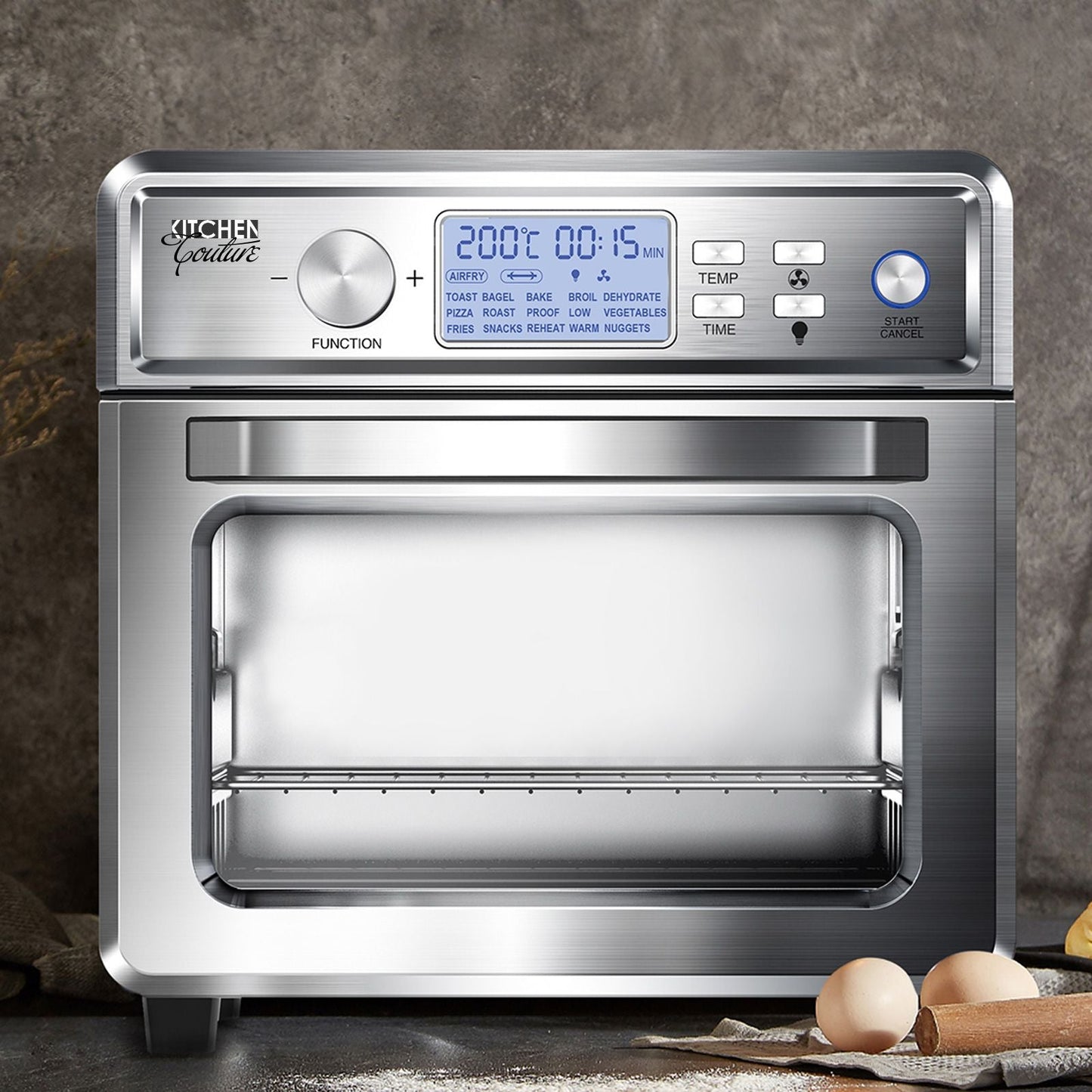 24 Litre Digital Air Fryer Oven Rotisserie Grill Bake Toast Roast Multifunction