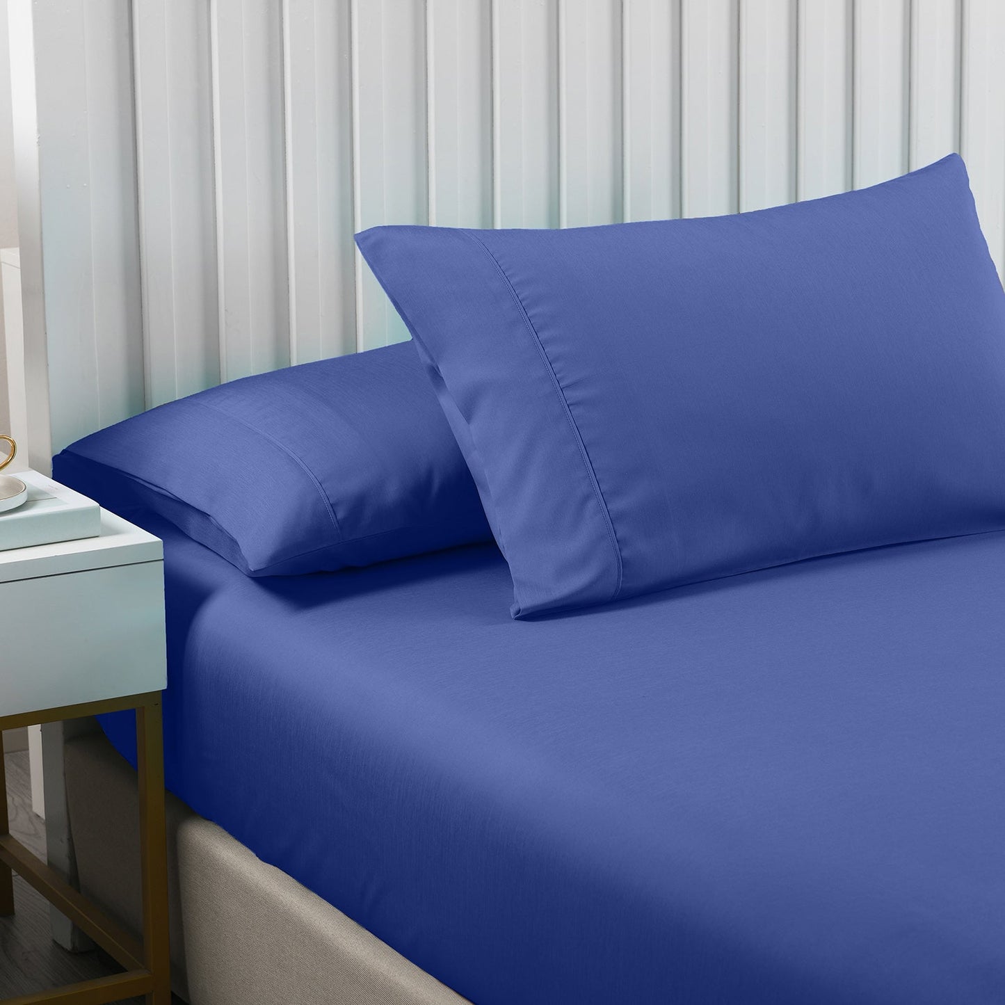 Royal Comfort Bamboo Cooling 2000Tc 3 Piece Combo Set Double Blue