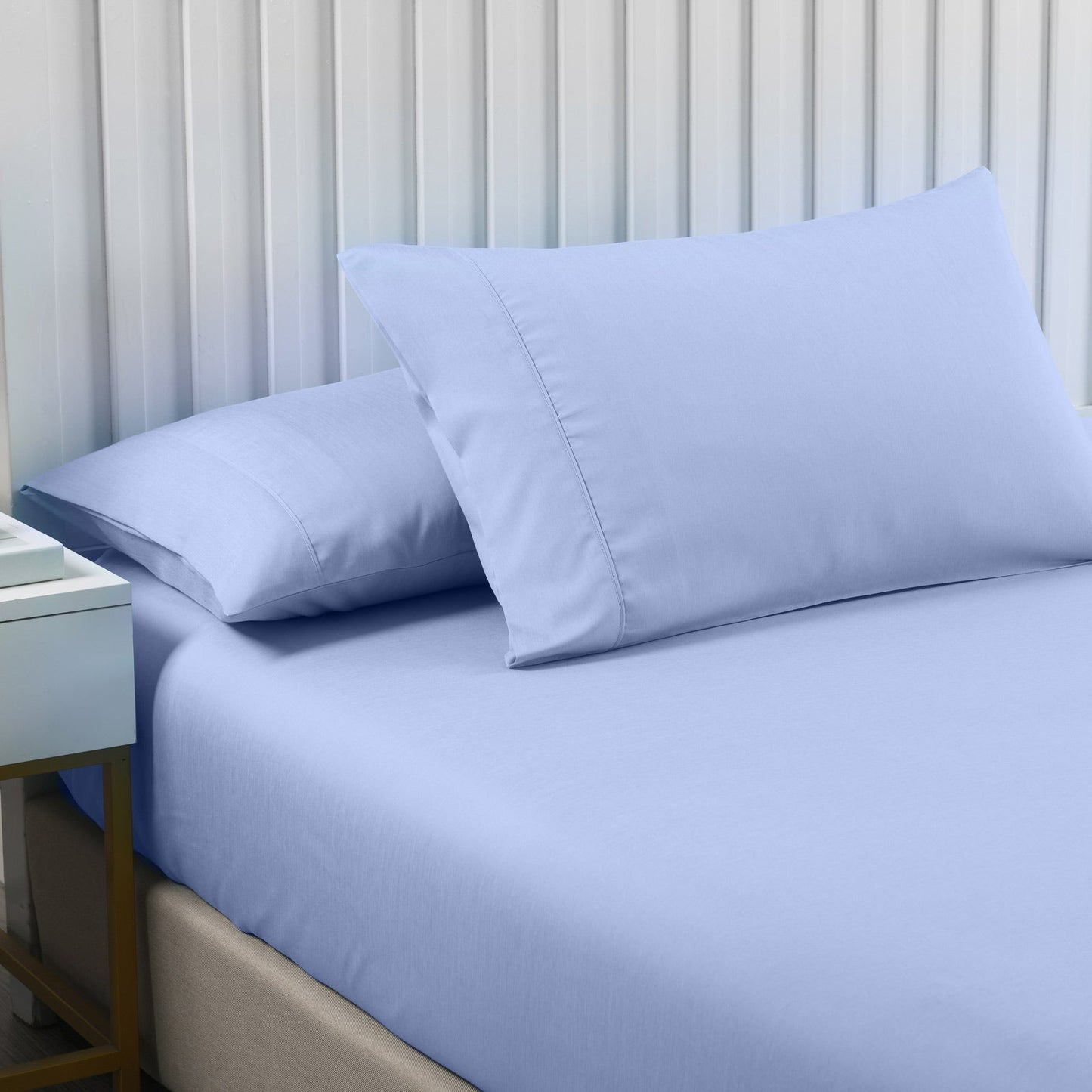 Royal Comfort Bamboo Cooling 2000Tc 3 Piece Combo Set King Light Blue