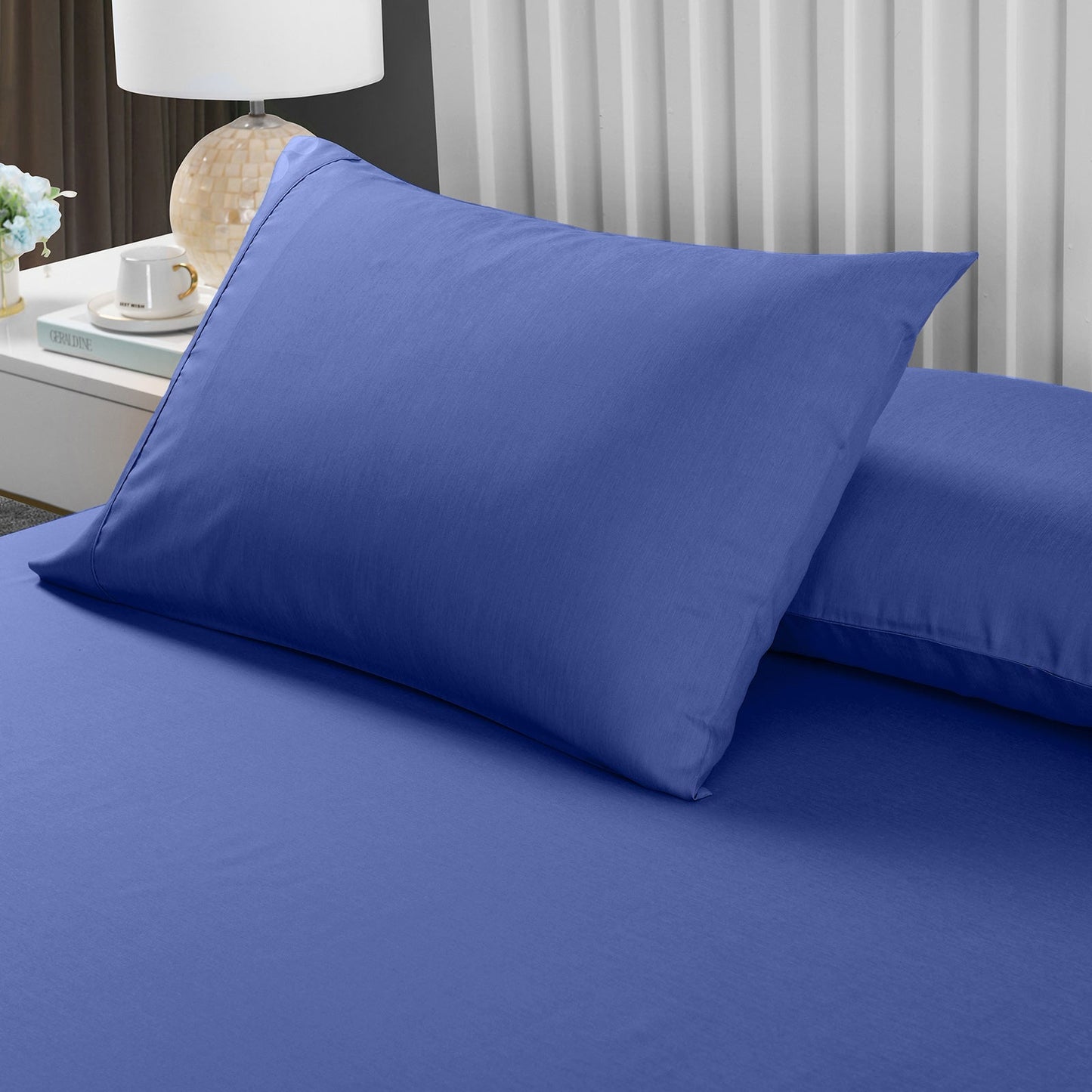 Royal Comfort Bamboo Cooling 2000Tc 3 Piece Combo Set King Blue