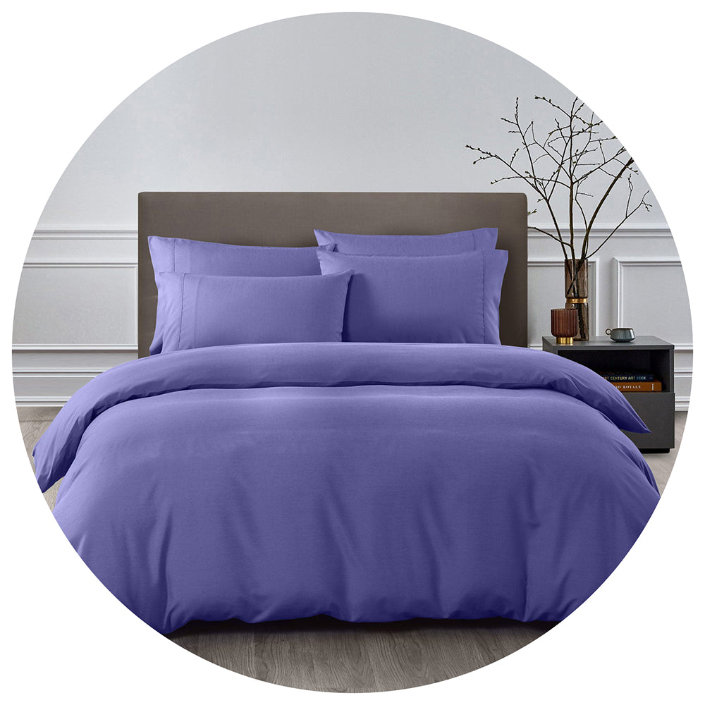 Royal Comfort Bamboo Cooling 2000Tc Quilt Cover Set King Blue