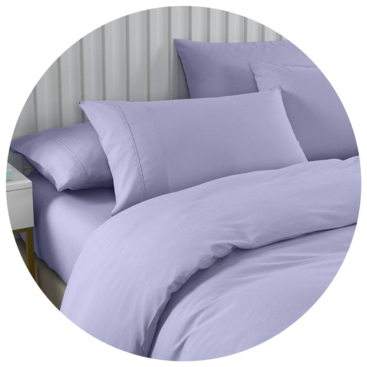 Royal Comfort Bamboo Cooling 2000Tc 6 Piece Combo Set King Lilac Grey