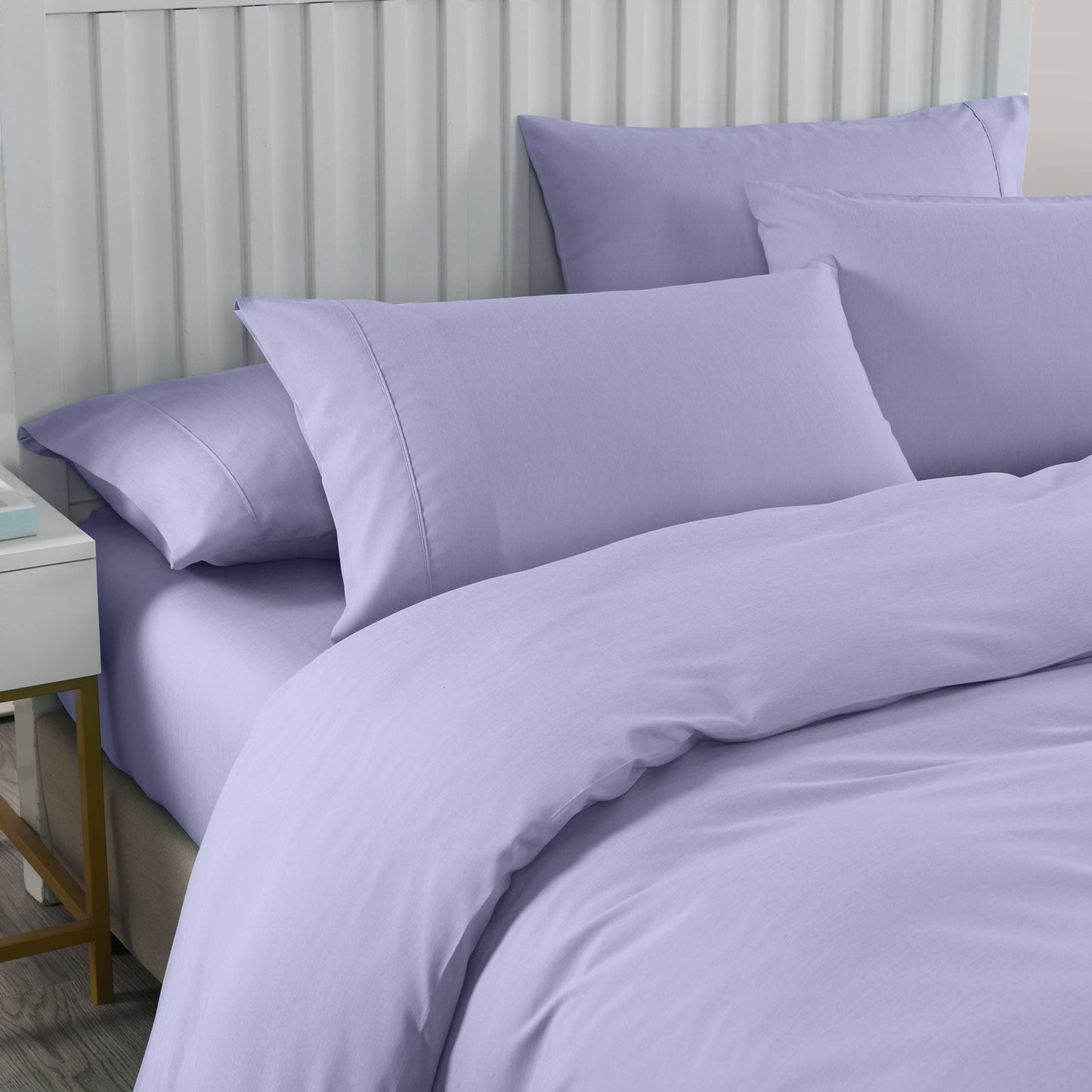 Royal Comfort Bamboo Cooling 2000Tc 6 Piece Combo Set King Lilac Grey