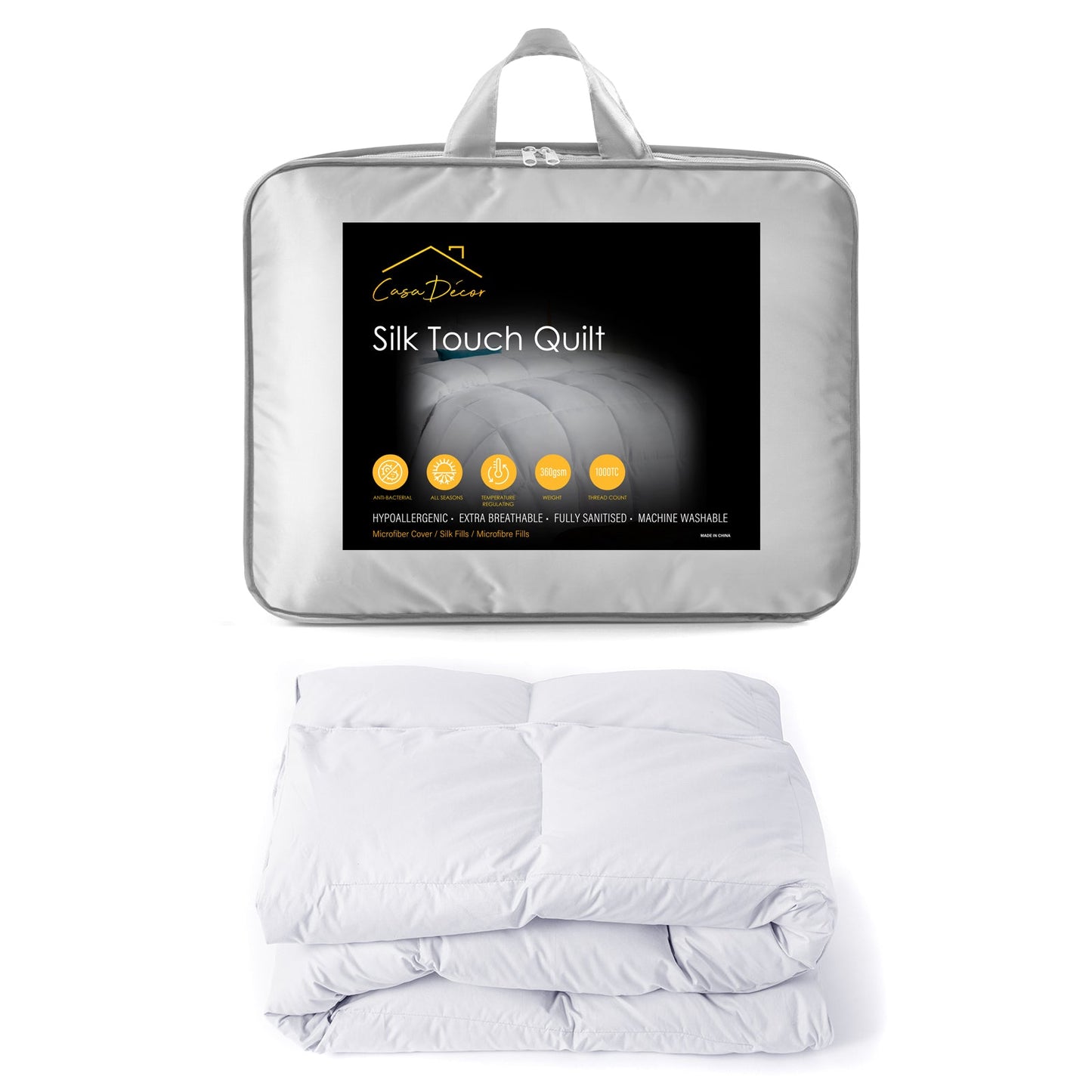 Casa Decor 360Gsm Silk Touch Quilt Single