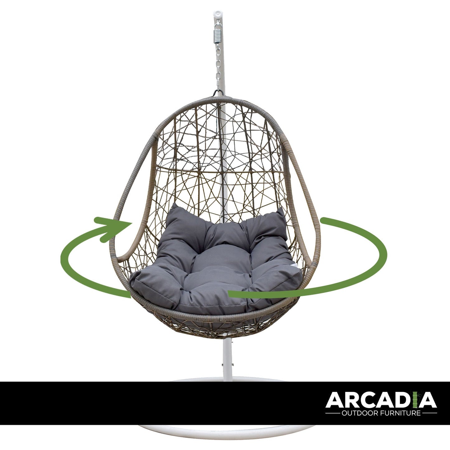 Rocking Egg Chair Oatmeal And Grey