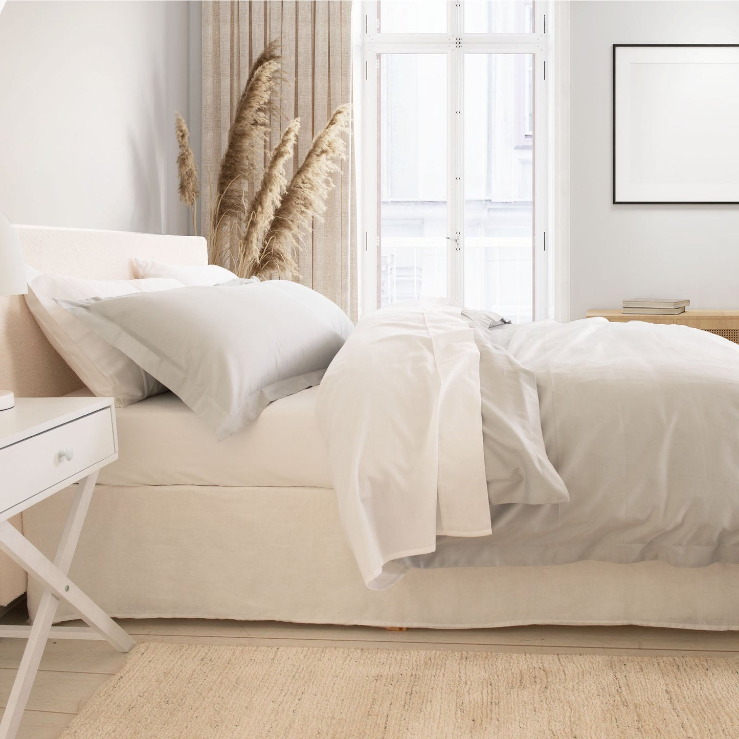 Royal Comfort Balmain 1000Tc Bamboo Cotton Quilt Cover Sets Queen Size Cool Grey