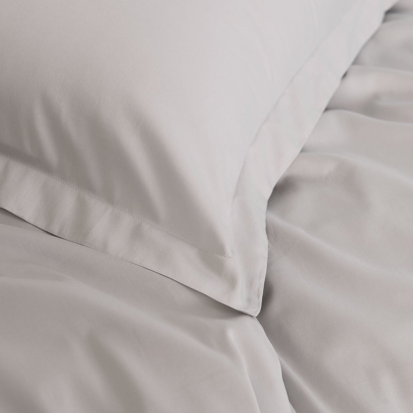 Royal Comfort Balmain 1000Tc Bamboo Cotton Quilt Cover Sets Queen Size Cool Grey