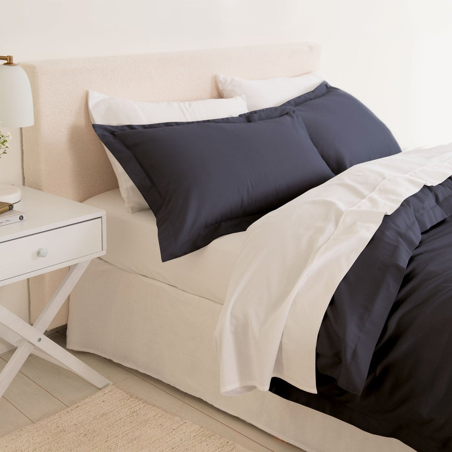 Royal Comfort Balmain 1000Tc Bamboo Cotton Quilt Cover Sets Queen Size Charcoal