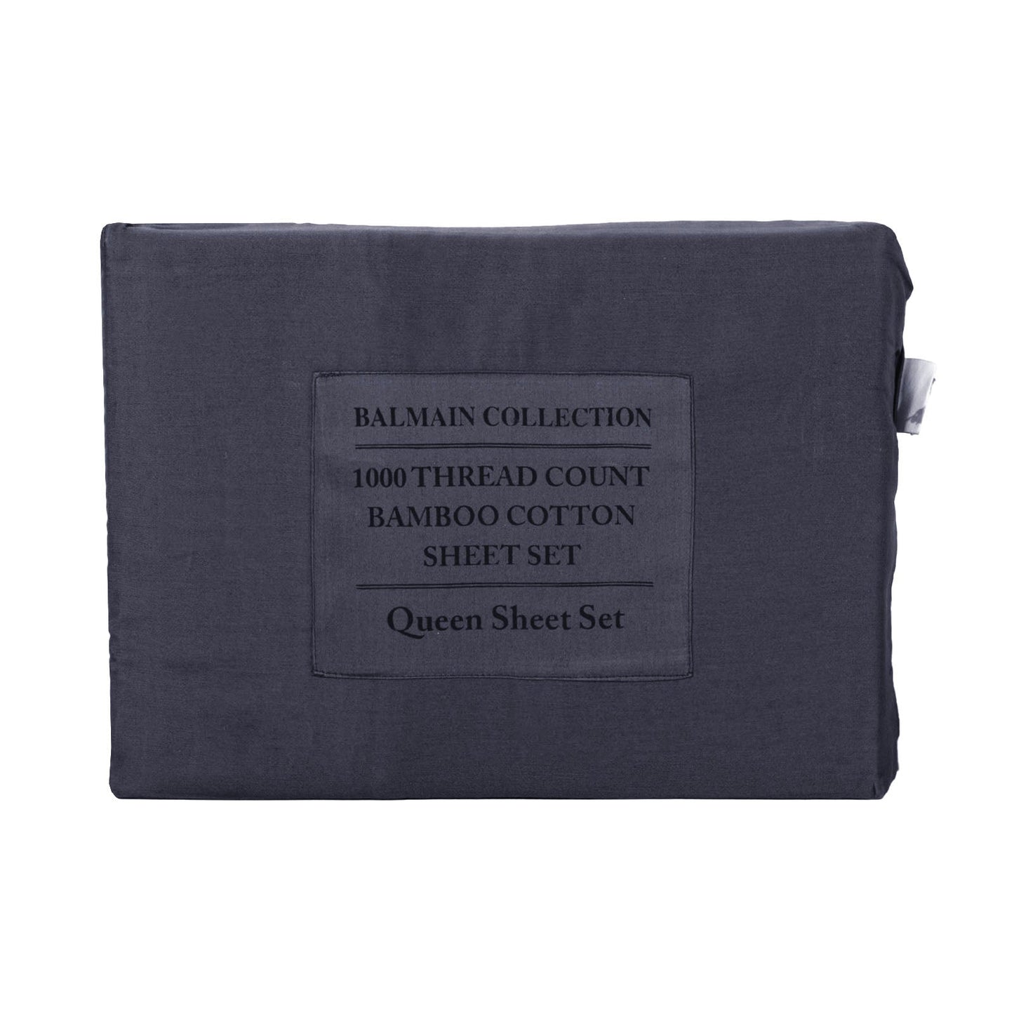 Royal Comfort Balmain 1000Tc Bamboo Cotton Quilt Cover Sets Queen Size Charcoal