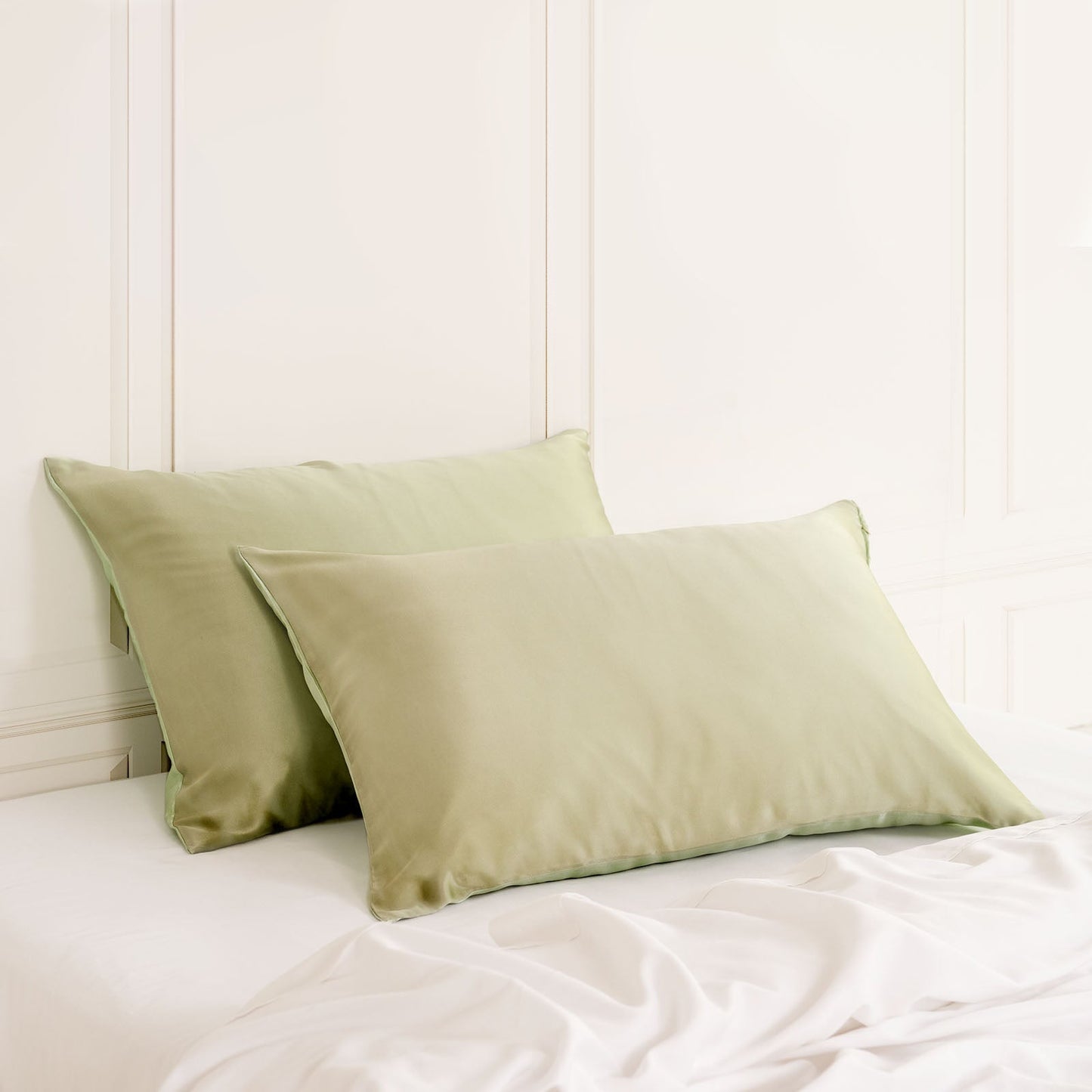 Silk Pillow Case Twin Pack Size: 51X76cm Sage