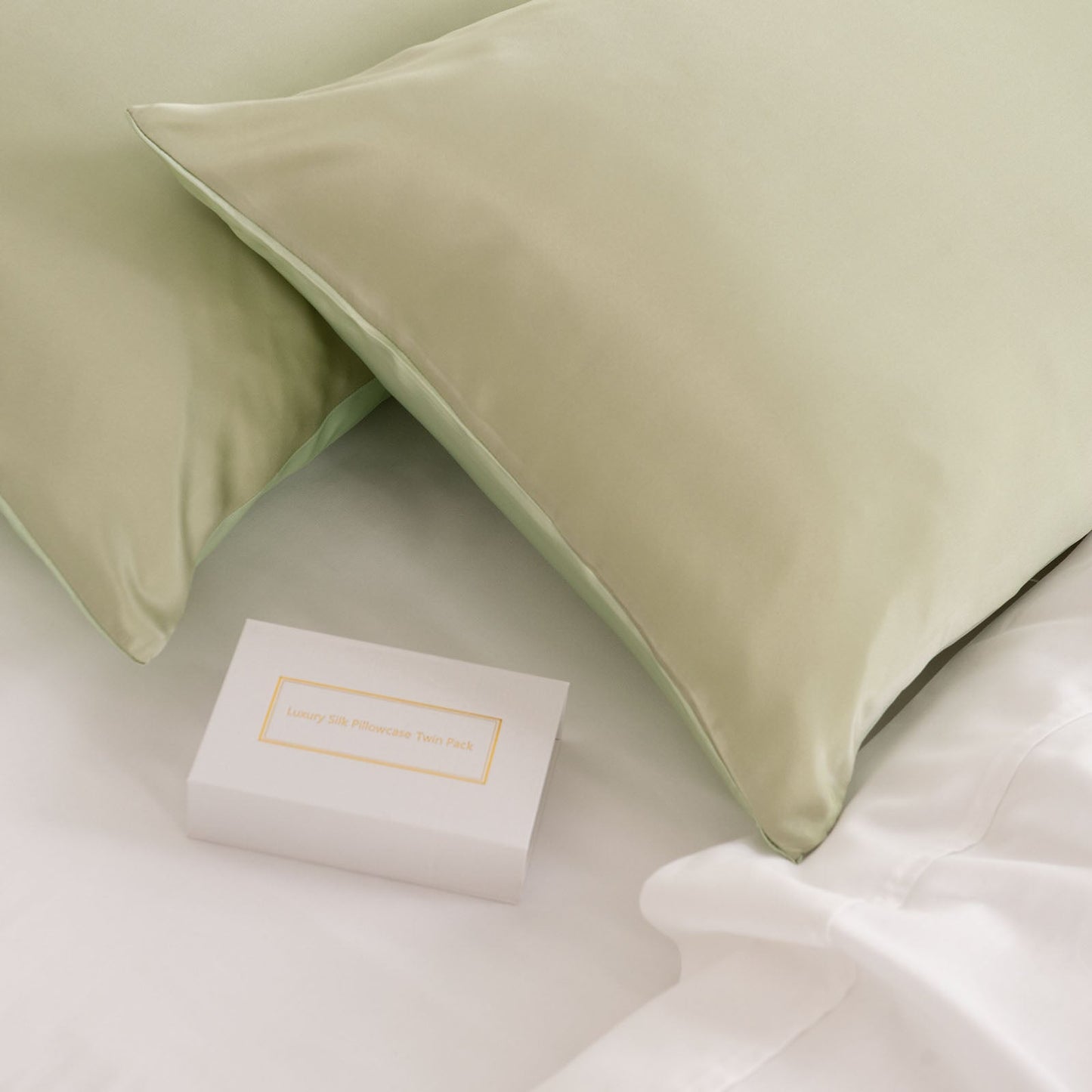 Silk Pillow Case Twin Pack Size: 51X76cm Sage