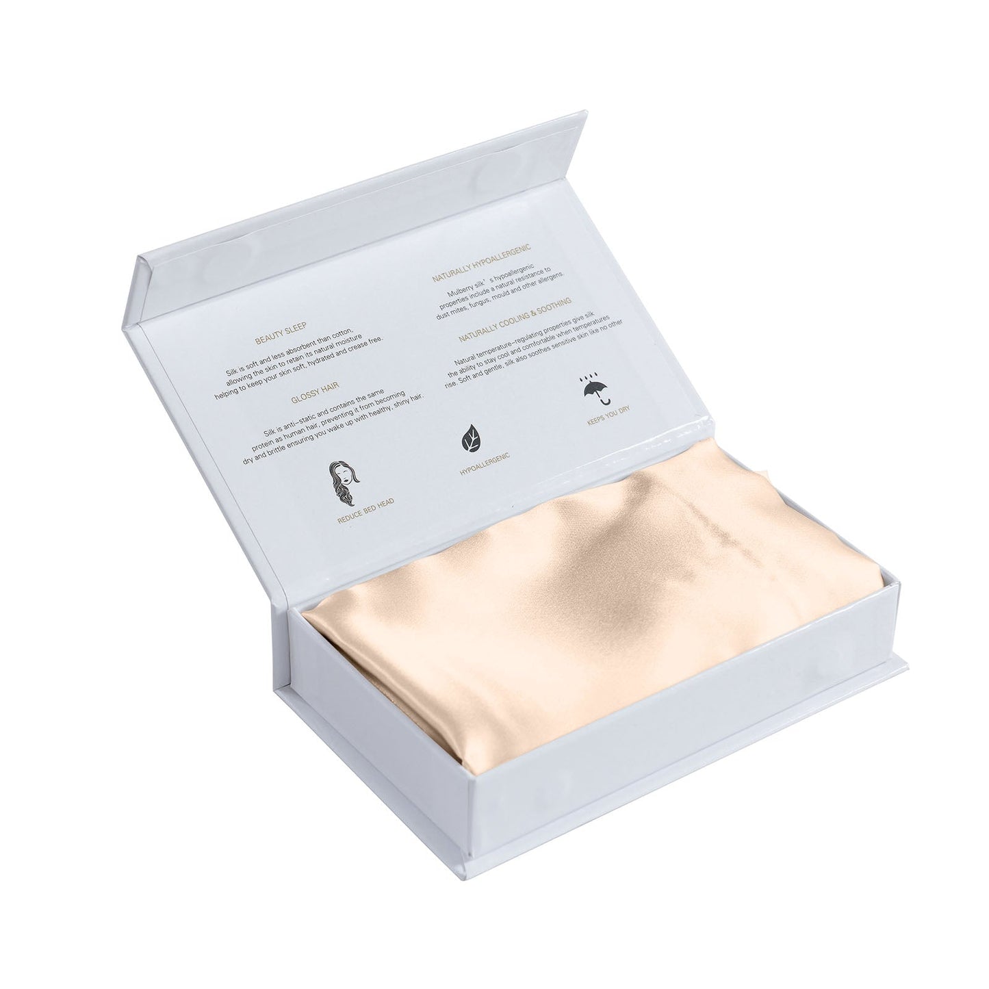 Silk Pillow Case Twin Pack Size: 51X76cm Champagne Pink