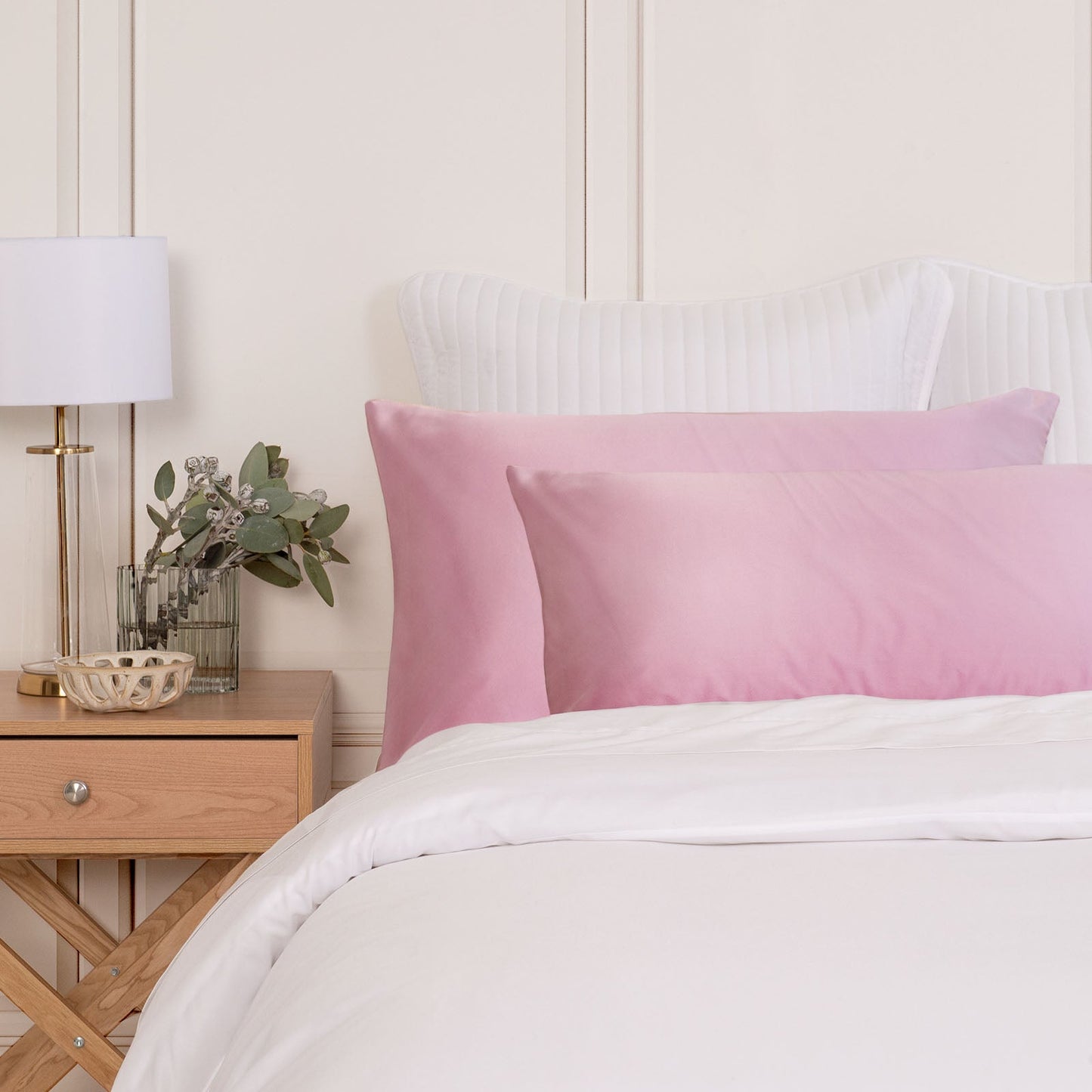 Silk Pillow Case Twin Pack Size: 51X76cm Lilac