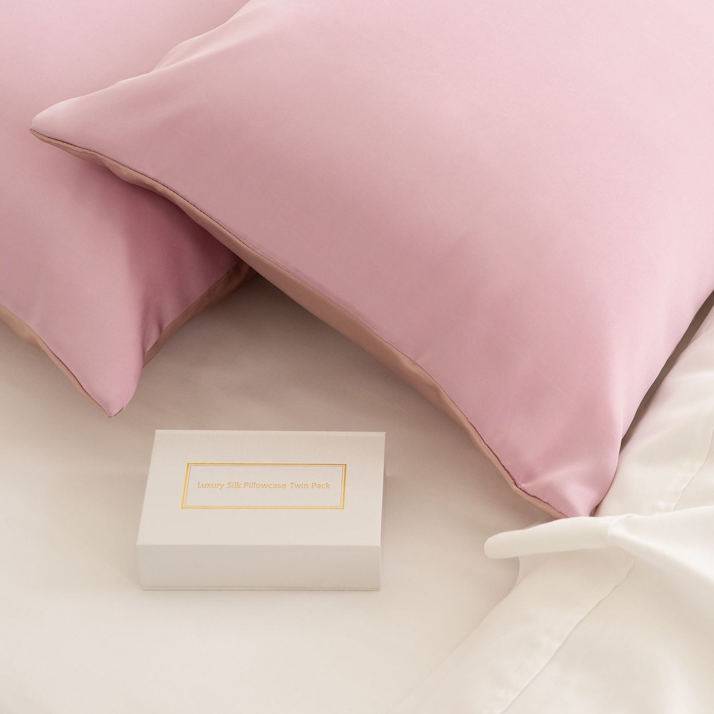 Silk Pillow Case Twin Pack Size: 51X76cm Lilac